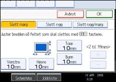 Illustrasjon av skjermpanelet