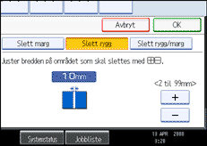 Illustrasjon av skjermpanelet