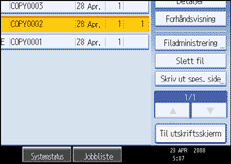 Illustrasjon av skjermpanelet