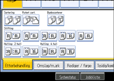 Illustrasjon av skjermpanelet