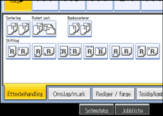 Illustrasjon av skjermpanelet