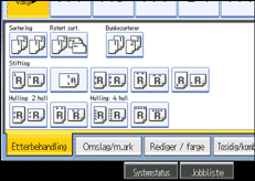 Illustrasjon av skjermpanelet