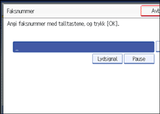 Illustrasjon over kontrollpanelet