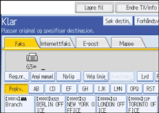 Illustrasjon over kontrollpanelet