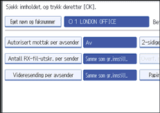 Illustrasjon over kontrollpanelet