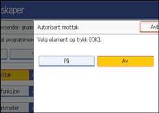 Illustrasjon over kontrollpanelet
