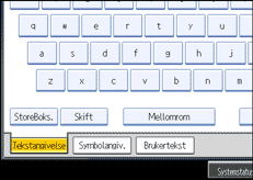 Illustrasjon over kontrollpanelet