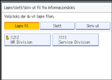 Illustrasjon over kontrollpanelet