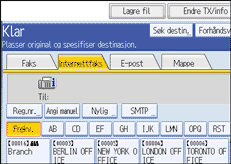 Illustrasjon over kontrollpanelet