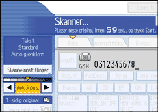 Illustrasjon over kontrollpanelet