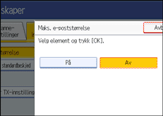 Illustrasjon over kontrollpanelet