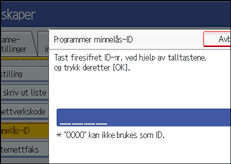 Illustrasjon over kontrollpanelet