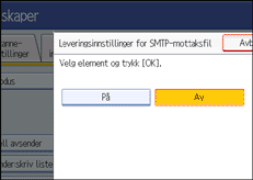 Illustrasjon over kontrollpanelet