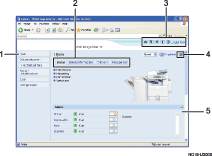 Illustrasjon av nettleserskjermbilde med nummerert bildetekst