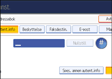 Illustrasjon av skjermpanelet
