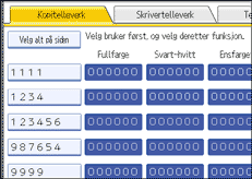 Illustrasjon av skjermpanelet