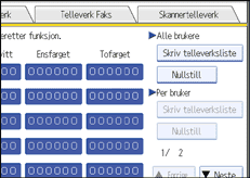 Illustrasjon av skjermpanelet