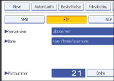 Illustrasjon av skjermpanelet