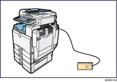 Illustrasjon av Pictbridge-tilkobling