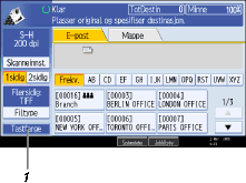 Nummerert illustrasjon av betjeningspanel