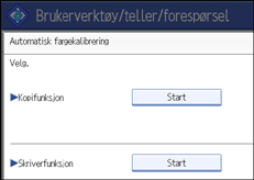 Illustrasjon av betjeningsskjermbildet