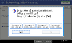 Illustrasjon av betjeningsskjermbildet