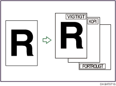 Illustration af fast stempel