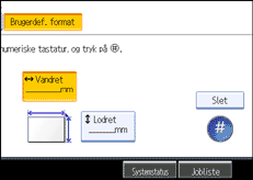 Illustration af betjeningspanelets sk&aelig;rm