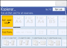 Illustration af betjeningspanelets sk&aelig;rm