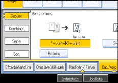 Illustration af betjeningspanelets sk&aelig;rm