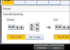 Illustration af betjeningspanelets sk&aelig;rm