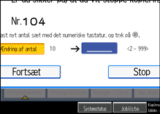 Illustration af betjeningspanelets sk&aelig;rm