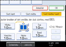 Illustration af betjeningspanelets sk&aelig;rm