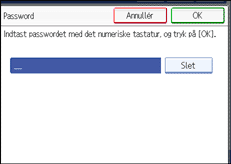 Illustration af betjeningspanelets sk&aelig;rm