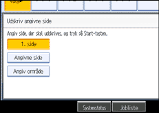Illustration af betjeningspanelets sk&aelig;rm