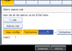 Illustration af betjeningspanelets sk&aelig;rm