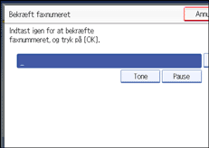 Illustration af betjeningspanelet