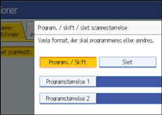 Illustration af sk&aelig;rmen p&aring; betjeningspanelet