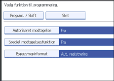 Illustration af sk&aelig;rmen p&aring; betjeningspanelet