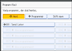 Illustration af sk&aelig;rmen p&aring; betjeningspanelet