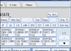 Illustration af betjeningspanelet