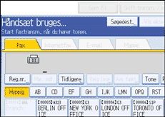 Illustration af betjeningspanelet