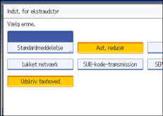 Illustration af betjeningspanelet