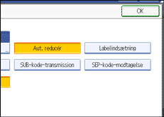 Illustration af betjeningspanelet