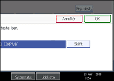 Illustration af betjeningspanelet
