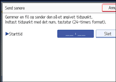 Illustration af betjeningspanelet