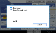 Illustration af betjeningspanelet