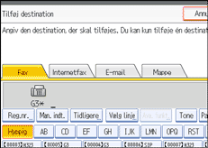 Illustration af kontrolpanelet