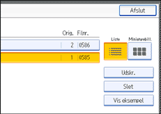 Illustration af betjeningspanelet