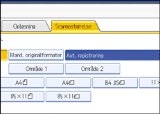Illustration af betjeningspanelet
